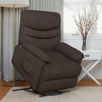 Dorel Living Sanders Power Lift Recliner, Brown, rollover