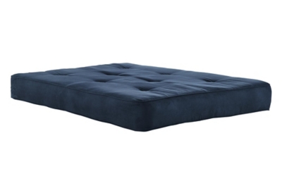 Get your futon frame the mattress it deserves. The Atwater Living Vital 8"Independently Encased Coil Futon Mattress with CertiPUR-US® Certified Foam is made with 522 individually wrapped coils providing you with deluxe support. Plus, the quality foam and polyester layering between cover and coils all guarantee added comfort. The superbly pocketed 15-guage pock coils with a microfiber mattress cover is durable and wipes easily with a damp cloth. The Vital 8” Futon Mattress fits any standard full size futon frame, allowing you to choose from any futon style, suiting you best. Available in multiple colors including: black, grey, brown, blue, merlot and tan. Simply add the mattress to your futon frame and enjoy extra sleeping and seating places! If you recline your futon sofa into a bed, we promise the Vital Encased Coil Futon Mattress will leave you and your guests feeling rejuvenated after a good nights rest.Independently, superbly pocketed 15-gauge pocket coils that help provide equal weight distribution by contouring to the curves of your body and relieving pressure points along your neck, shoulders, back and hips. | Quality foam and polyester layering between cover and coils for optimal comfort. Microfiber mattress cover. | Fits any standard full-size futon frame (sold separately). | Foam in this mattress is made without pbdes, tdcpp or tcep (“tris”) flame retardants, ozone depleters, mercury, lead and heavy metals. Meets federal flammability standard 16 cfr 1633. Foam is low in voc emissions for indoor air quality (less than 0.5 ppm). Made without phthalates regulated by the consumer safety product commission