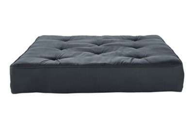 Get your futon frame the mattress it deserves. The Atwater Living Vital 8"Independently Encased Coil Futon Mattress with CertiPUR-US® Certified Foam is made with 522 individually wrapped coils providing you with deluxe support. Plus, the quality foam and polyester layering between cover and coils all guarantee added comfort. The superbly pocketed 15-guage pock coils with a microfiber mattress cover is durable and wipes easily with a damp cloth. The Vital 8” Futon Mattress fits any standard full size futon frame, allowing you to choose from any futon style, suiting you best. Available in multiple colors including: black, grey, brown, blue, merlot and tan. Simply add the mattress to your futon frame and enjoy extra sleeping and seating places! If you recline your futon sofa into a bed, we promise the Vital Encased Coil Futon Mattress will leave you and your guests feeling rejuvenated after a good nights rest.Independently, superbly pocketed 15-gauge pocket coils that help provide equal weight distribution by contouring to the curves of your body and relieving pressure points along your neck, shoulders, back and hips. | Quality foam and polyester layering between cover and coils for optimal comfort. Microfiber mattress cover. | Fits any standard full-size futon frame (sold separately). | Foam in this mattress is made without pbdes, tdcpp or tcep (“tris”) flame retardants, ozone depleters, mercury, lead and heavy metals. Meets federal flammability standard 16 cfr 1633. Foam is low in voc emissions for indoor air quality (less than 0.5 ppm). Made without phthalates regulated by the consumer safety product commission