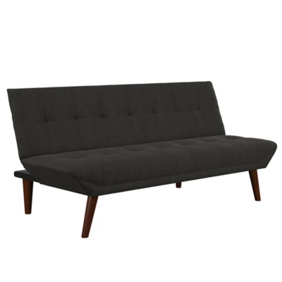 Atwater Living Jake Small Space Modern Futon, Dark Gray, large