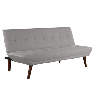 Atwater Living Jake Small Space Modern Futon, Light Gray, large