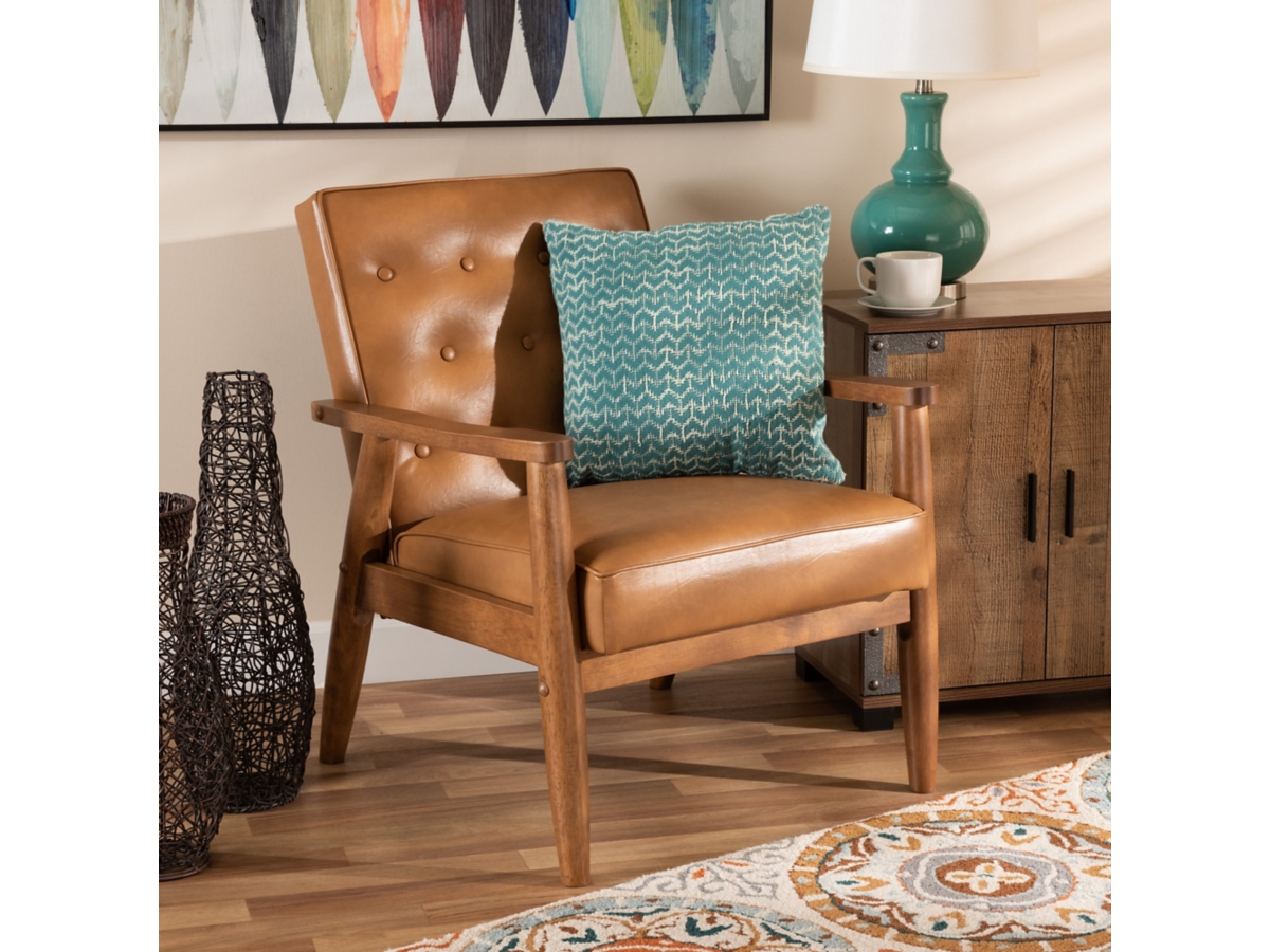 Baxton Studio Sorrento Lounge Chair Ashley