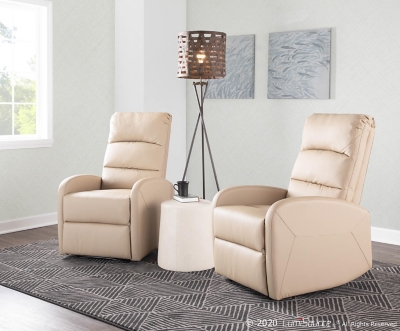 Beige discount oversized recliner