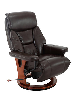 Relax-R Bishop Recliner in Air Leather, Brown, large