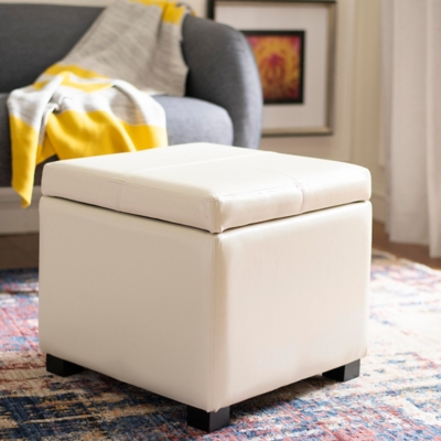 Safavieh Madison Square Ottoman, Cream, rollover