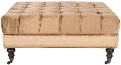 Safavieh Clark Cocktail Ottoman, Gold, large