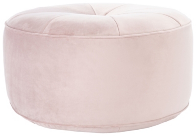 Safavieh Amais Round Ottoman, Pink, large