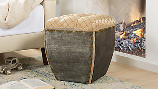 ACG Green Group, Inc. Traditional Decorative Ottoman, , rollover