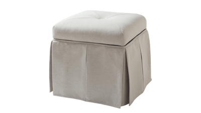 ACG Green Group, Inc. Tufted Square Storage Ottoman, Sand, large