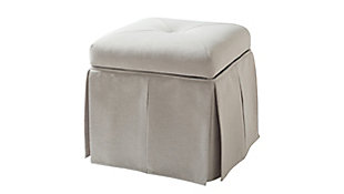 ACG Green Group, Inc. Tufted Square Storage Ottoman, Sand, large