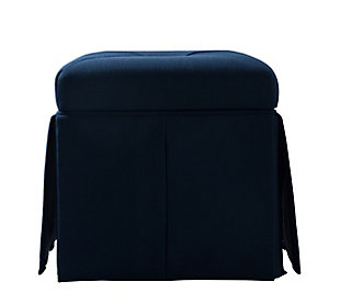 ACG Green Group, Inc. Tufted Square Storage Ottoman, Midnight Blue, large