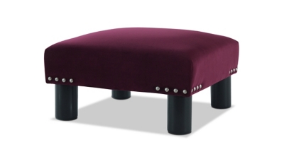 ACG Green Group, Inc. Square Accent Ottoman, Burgundy, large