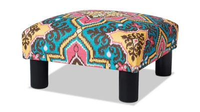 ACG Green Group, Inc. Square Accent Ottoman, Tango Blue, large