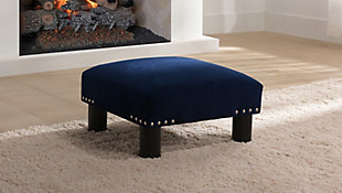 ACG Green Group, Inc. Square Accent Ottoman, Navy Blue, rollover
