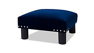 ACG Green Group, Inc. Square Accent Ottoman, Navy Blue, large