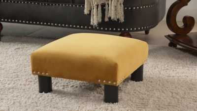 ACG Green Group, Inc. Square Accent Ottoman, Gold, large