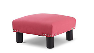 ACG Green Group, Inc. Square Accent Ottoman, Garnet Rose, large