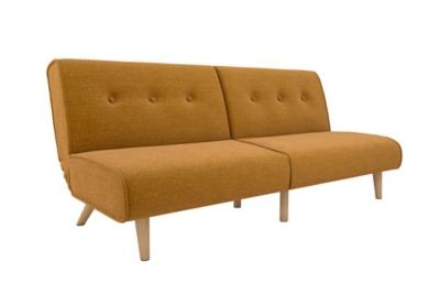 Novogratz Palm Springs Linon Split Futon, Mustard, large