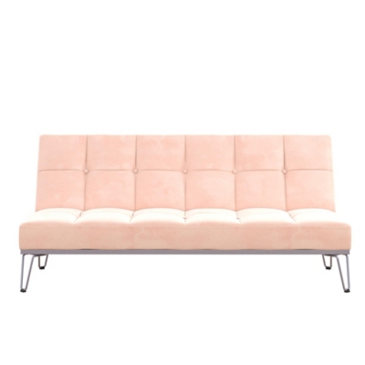 Novogratz Elle Convertible Sofa Bed and Couch, Pink, large