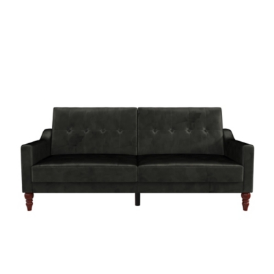 Novogratz Beatrice Coil Futon, Black, large