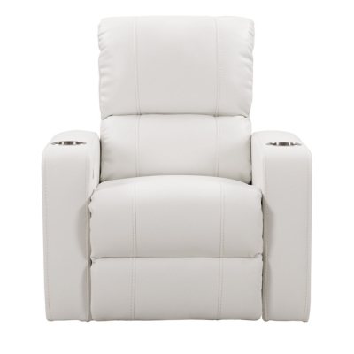 Tucson Gel Leather Recliner, White, large