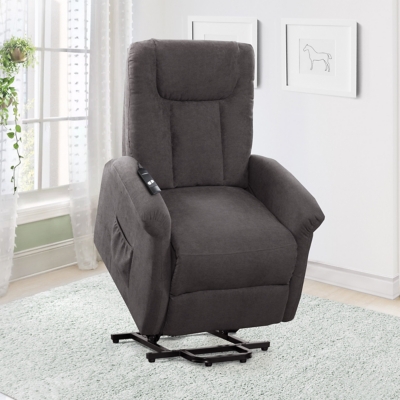 Arlington Power Lift and Rise Recliner, Gray, rollover