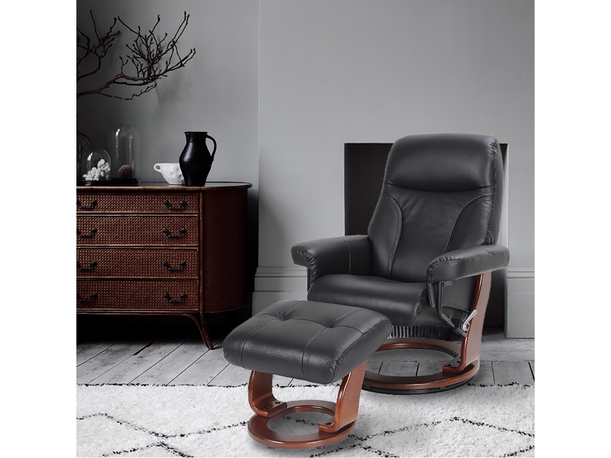 StarLine Milano Manual Recliner and Ottoman Ashley