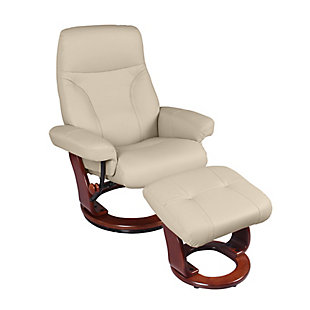 StarLine Milano 360 Swivel Recliner and Ottoman, Taupe, large
