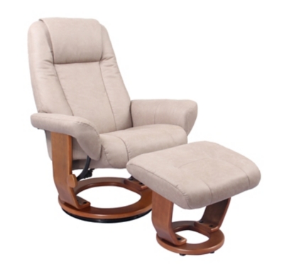 Eudy manual swivel recliner deals with ottoman