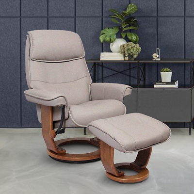 Swivel recliner armchair online and footstool