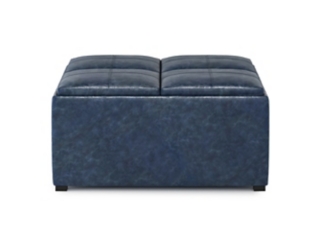 Simpli Home Avalon 35" Coffee Table Storage Ottoman