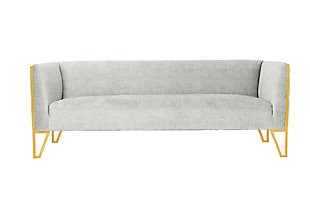 Manhattan Comfort Vector Sofa, Gray/Gold, large