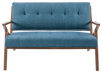 INK+IVY Rocket Loveseat, Blue, large