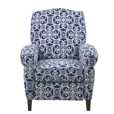 Madison Park Kirby Push Back Recliner, Navy Multi, large