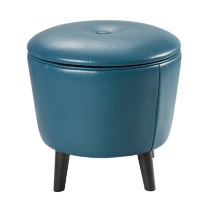 Madison Park Storage Ottoman, Blue, large