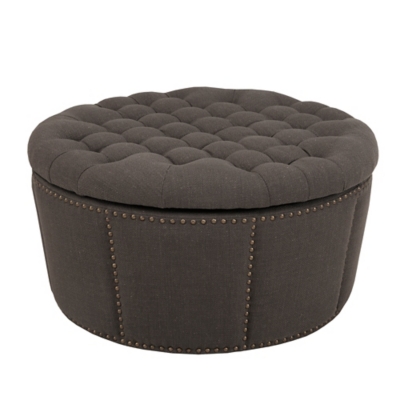 Madison Park Derek Storage Ottoman, , large