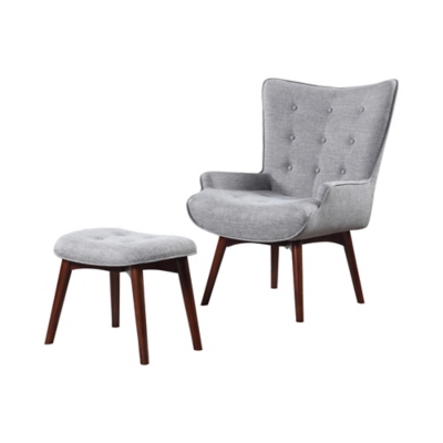 Benzara Accent Chair with Ottoman, , rollover