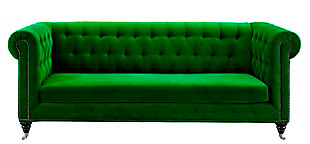 TOV Hanny Green Velvet Sofa, Green, large