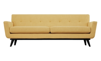 TOV James Mustard Yellow Linen Sofa, Mustard Yellow, large