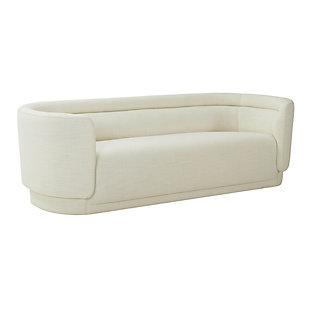 TOV Macie Cream Linen Sofa, Cream, large