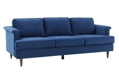 TOV Porter Navy Velvet Sofa, Navy, large