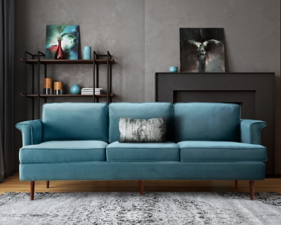 TOV Porter Sea Blue Sofa, Blue, rollover