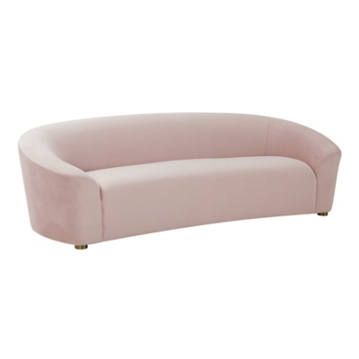 TOV Serenity Blush Velvet Sofa, Blush, large