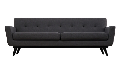 TOV James Grey Linen Sofa, Gray, large