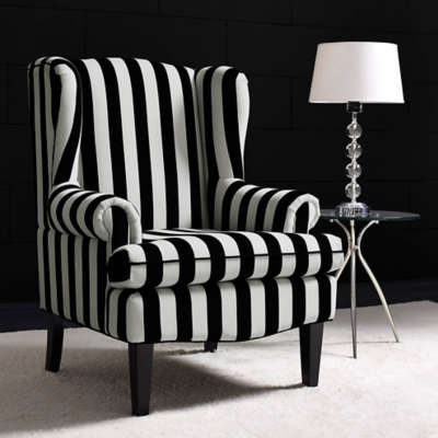 TOV Paris Velvet Wingback Chair, , rollover