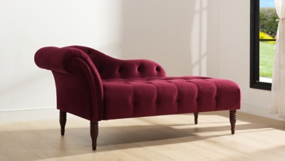 Red chaise best sale lounge ashley furniture