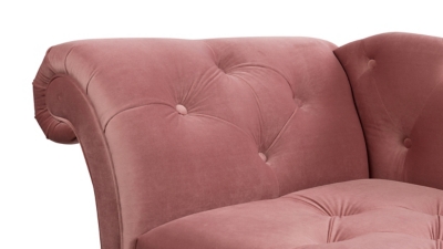Pink chaise lounge isolated on white