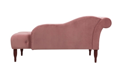 Pink chaise lounge isolated on white