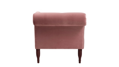 Pink chaise lounge isolated on white