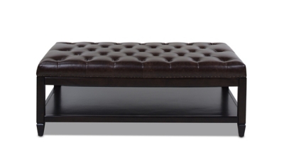 Jennifer Taylor Home Sylvan Cocktail Ottoman, Vintage Brown, large